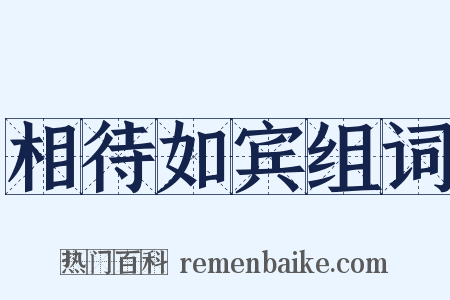 相待如宾组词是什么意思的图片